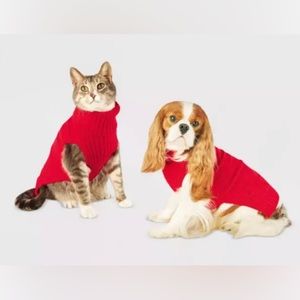 NEW Wondershop Target Red Knit Holiday Christmas Dog Cat Pet Sweater Medium